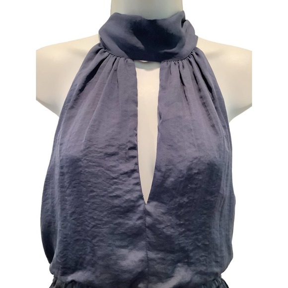 L’ATISTE BLUE LOW CUT CHOKER NECK TIE ROMPER SIZE S - Picture 2 of 8